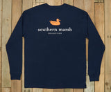 Navy with Orange | Authentic Collegiate Tee | Back