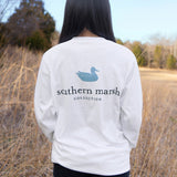 White with Light Blue | LS
