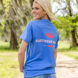 Oxford Blue | Southern Marsh Trademark Duck Tee | Short Sleeve T-Shirt | Front Pocket Shirt | Back