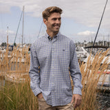 Navy    and French Blue | Gonzales Performance Dress Shirt | Lifestyle