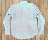 Slate and Teal Cay | Harbor Cay Fishing Shirt | Abaco Grid | Long Sleeve Fishing Shirt | Back