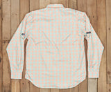 Melon and Teal Cay | Harbor Cay Fishing Shirt | Drake Grid | Long Sleeve Fish Shirt | Back