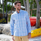 French Blue and White | Hays Performance Check Dress Shirt | Lifestyle