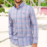 Navy and Light Blue | Hays Performance Check Dress Shirt
