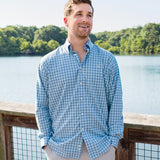 Navy  and  French Blue | Idlewild Performance Gingham Dress Shirt