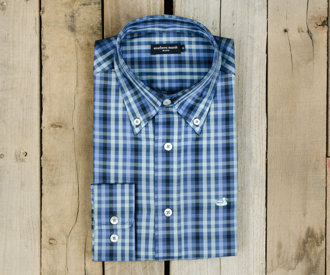 Navy and Lavender | Cumberland Plaid Dress Shirt