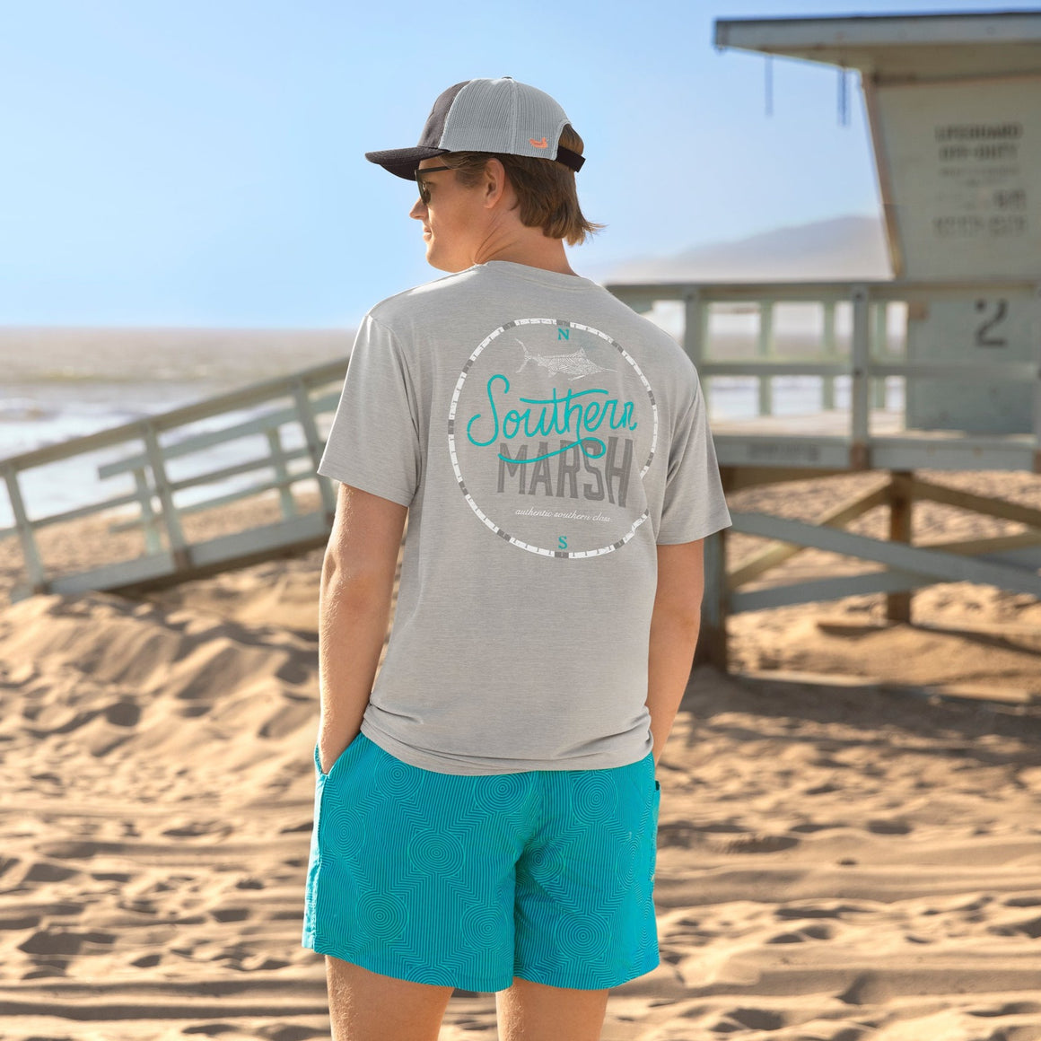Light Gray | FieldTec™ Heathered Tee | Marlin Time | LS