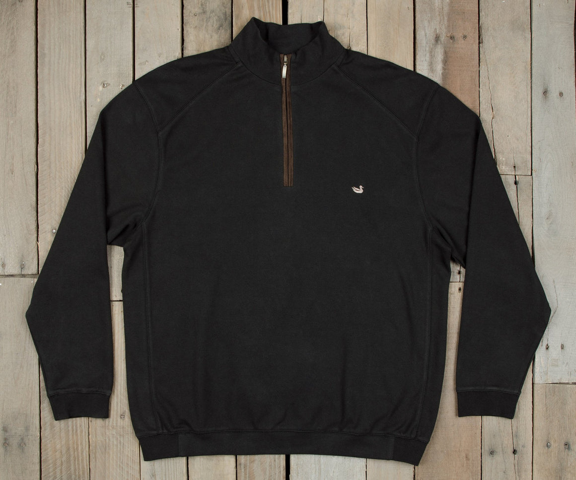 Black with Tan Duck | DownpourDRY Cotton 1/4 Zip Pullover