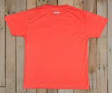 Coral  with Electric Blue | FieldTec™ Pocket Tee | Short Sleeve | Back