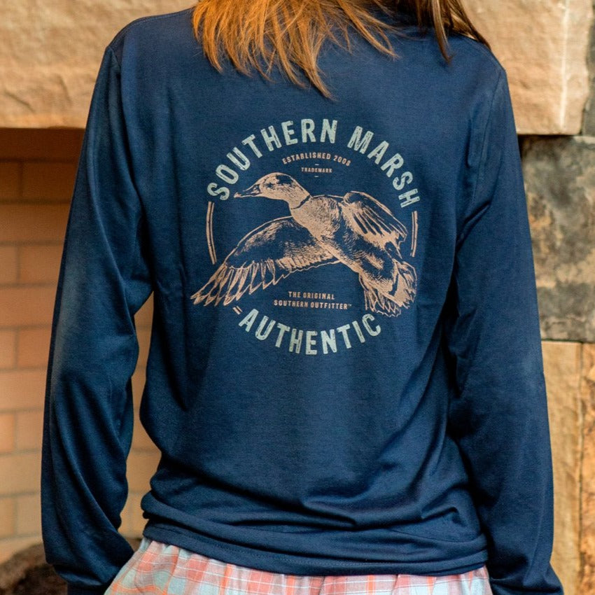 Navy | FieldTec Comfort Tee | Inflight | Long Sleeve T-Shirt | Southern Lifestyle