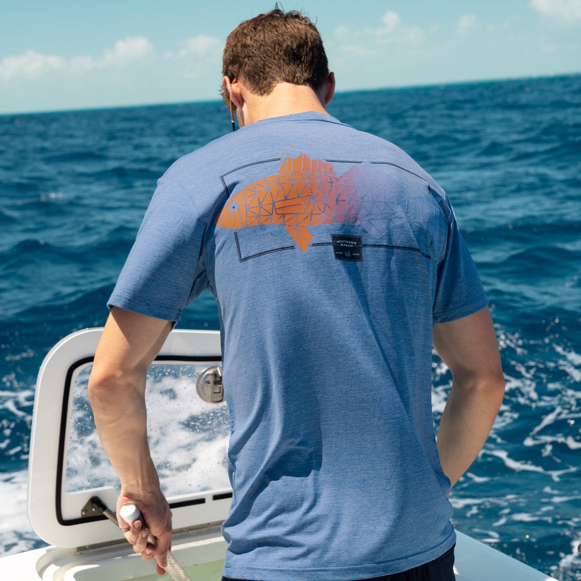 Oxford Blue | FieldTec™ Heathered Tee | Gradient Scales | LS