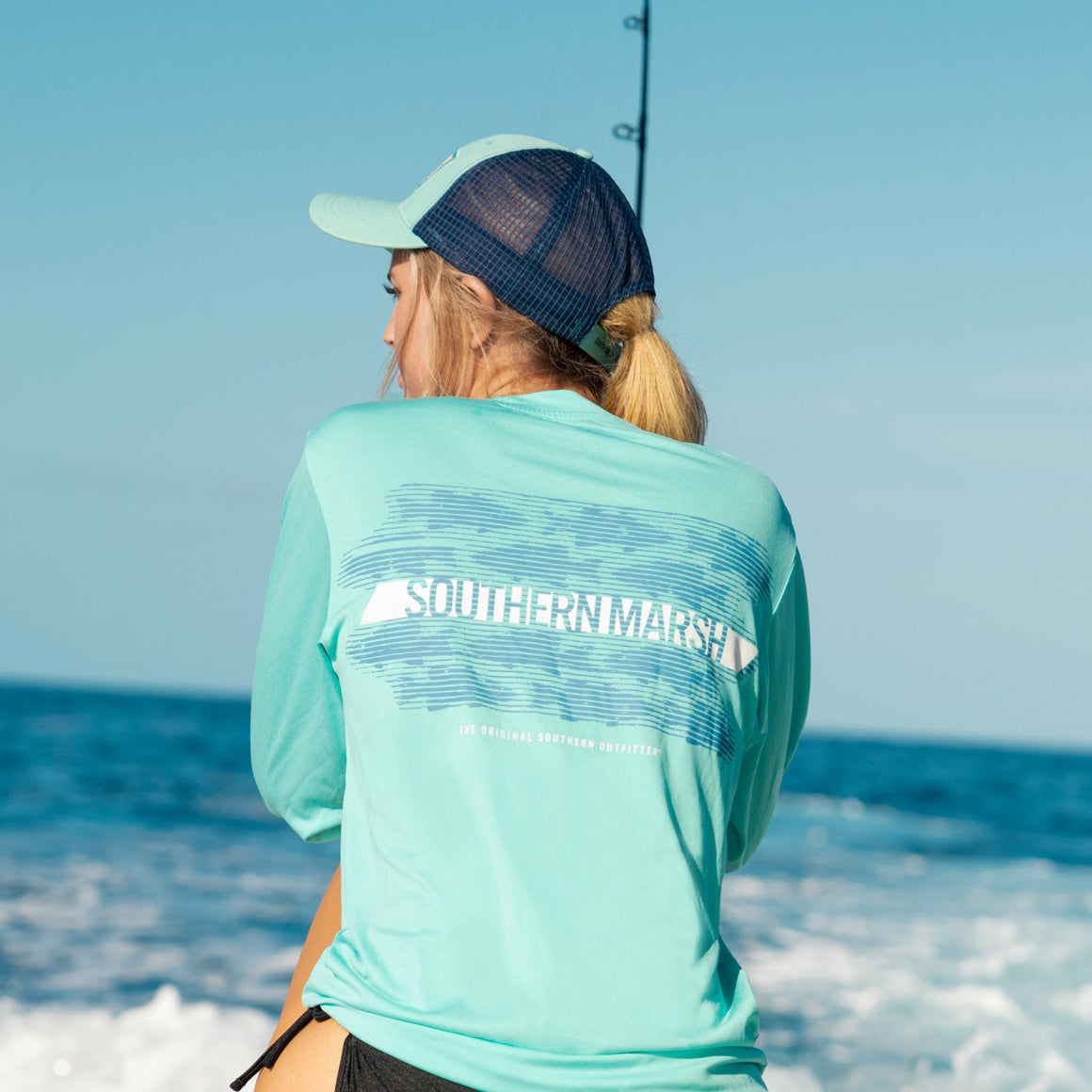 Antigua Blue | FieldTec™ Featherlight Tee | Summer School | LS