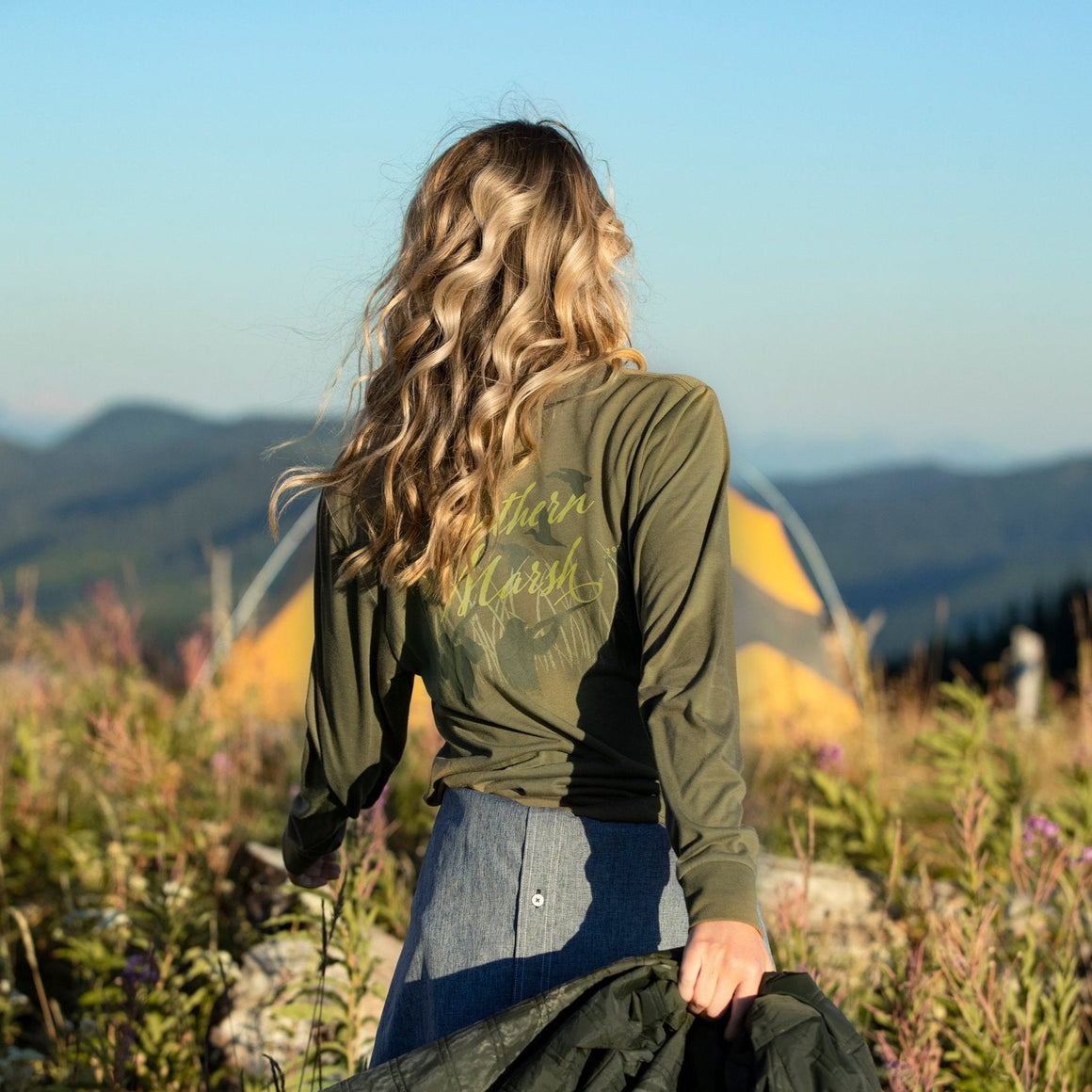 Dark Olive | FieldTec™ Morning Flyover Comfort Tee | Long Sleeve | Lifestyle