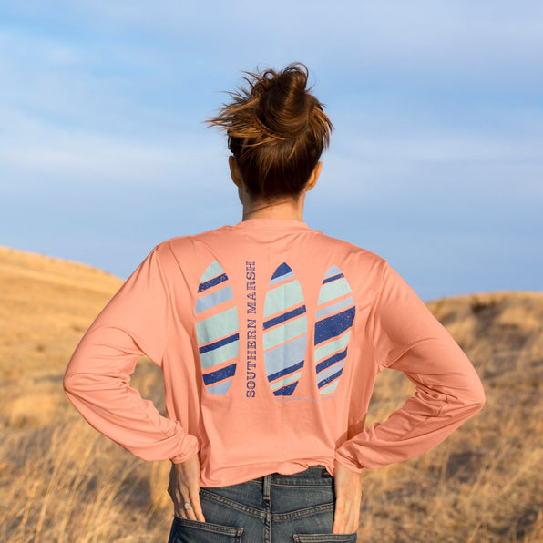 Peach | FieldTec™ Featherlight Tee | Surf Trio | LS