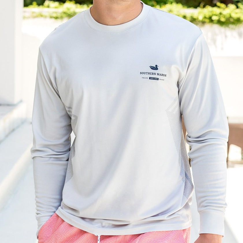 Light  Gray | FieldTec™ Gulf Stream Performance Shirt | Long Sleeve Performance T-Shirt