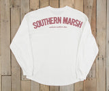 White | Rebecca Gingham Jersey | Back