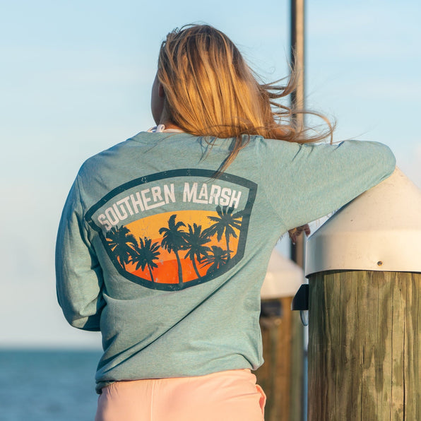 Washed Moss Blue | Fading Fast Tee | Long Sleeve | LS