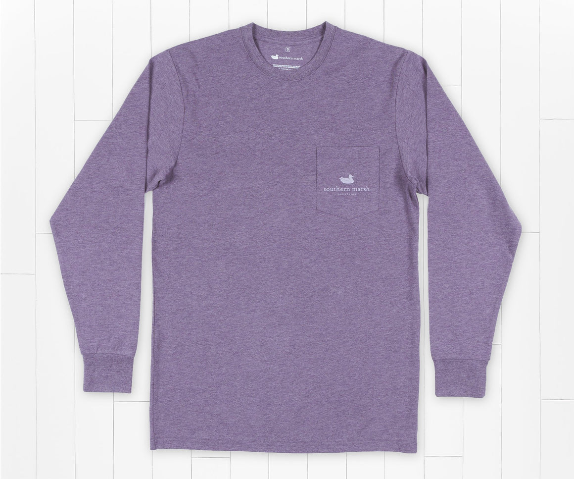 Washed Iris | Origins Crosscut Tee | Long Sleeve | Front