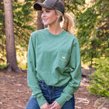 Washed Hunter Green | Origins Rack Tee | Long Sleeve | Lifestyle