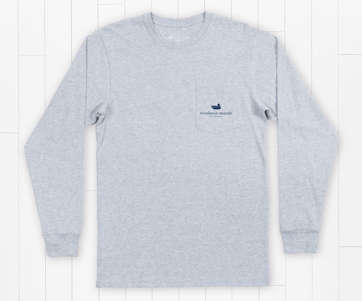 Light Gray | Backroads Collection Tee | Mississippi | Long Sleeve | Front