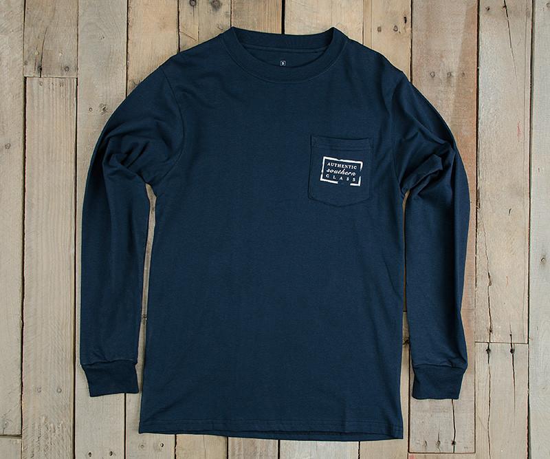 Navy | Authentic Heritage Tee | Alabama | Long Sleeve | Front