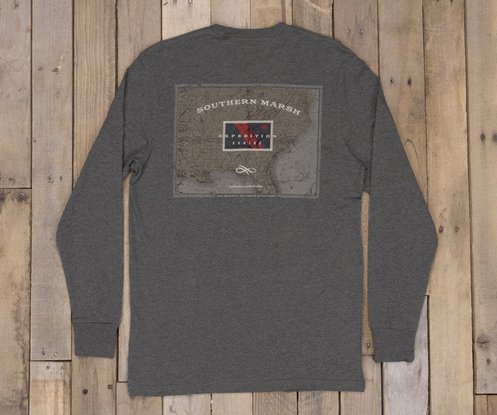 Midnight Gray | Expedition Series Tee | Flag | Long Sleeve