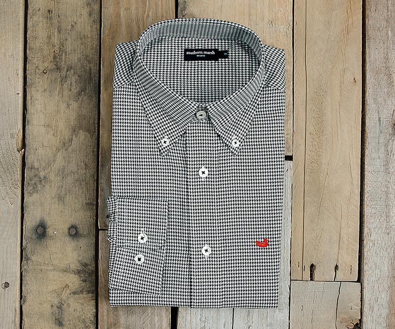 Black Houndstooth with Red Duck