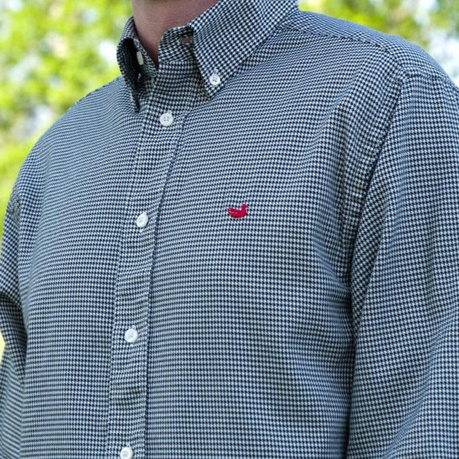 Black Houndstooth with Red Duck | LS