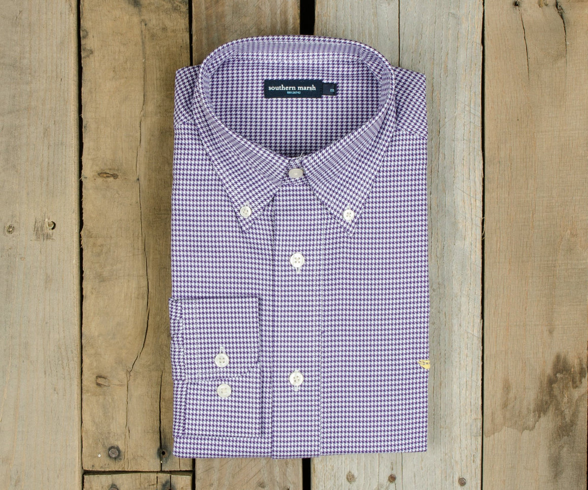 Purple Houndstooth with Yellow Duck