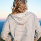 Light Gray | Baylee French Terry Hoodie | Gray | Lifestyle Back