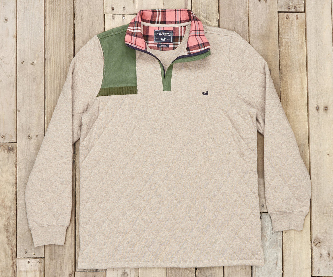 Burnt Taupe Heather | Carlyle Sporting Pullover | Heather | Front