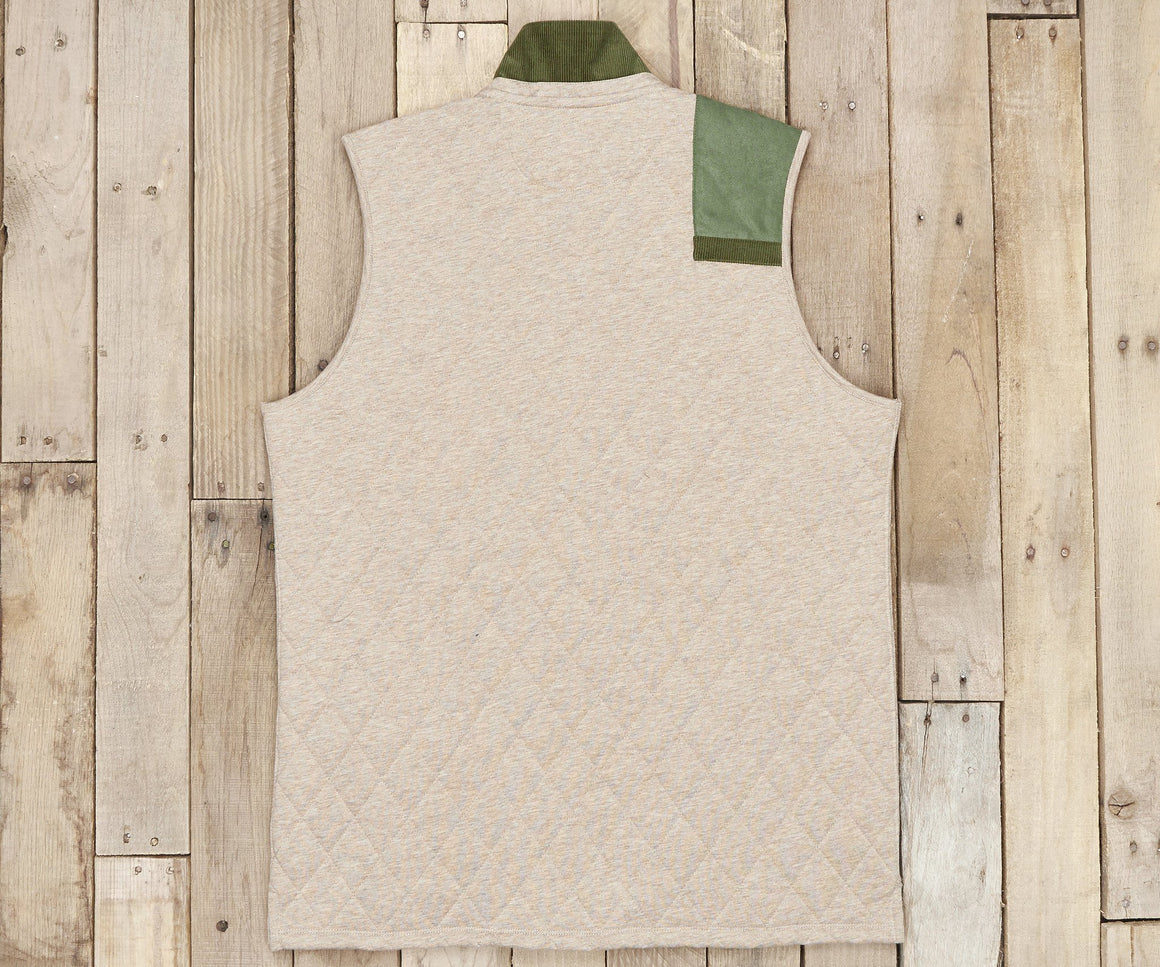Burnt Taupe Heather | Carlyle Sporting Vest | Heather | Back