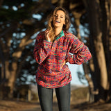Coral and Teal Dorado | Dorado Fleece Pullover