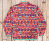 Coral and Teal Dorado | Dorado Fleece Pullover | Back