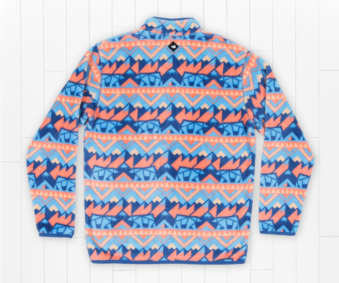 Navy and Peach | Fairbanks Pullover | Back