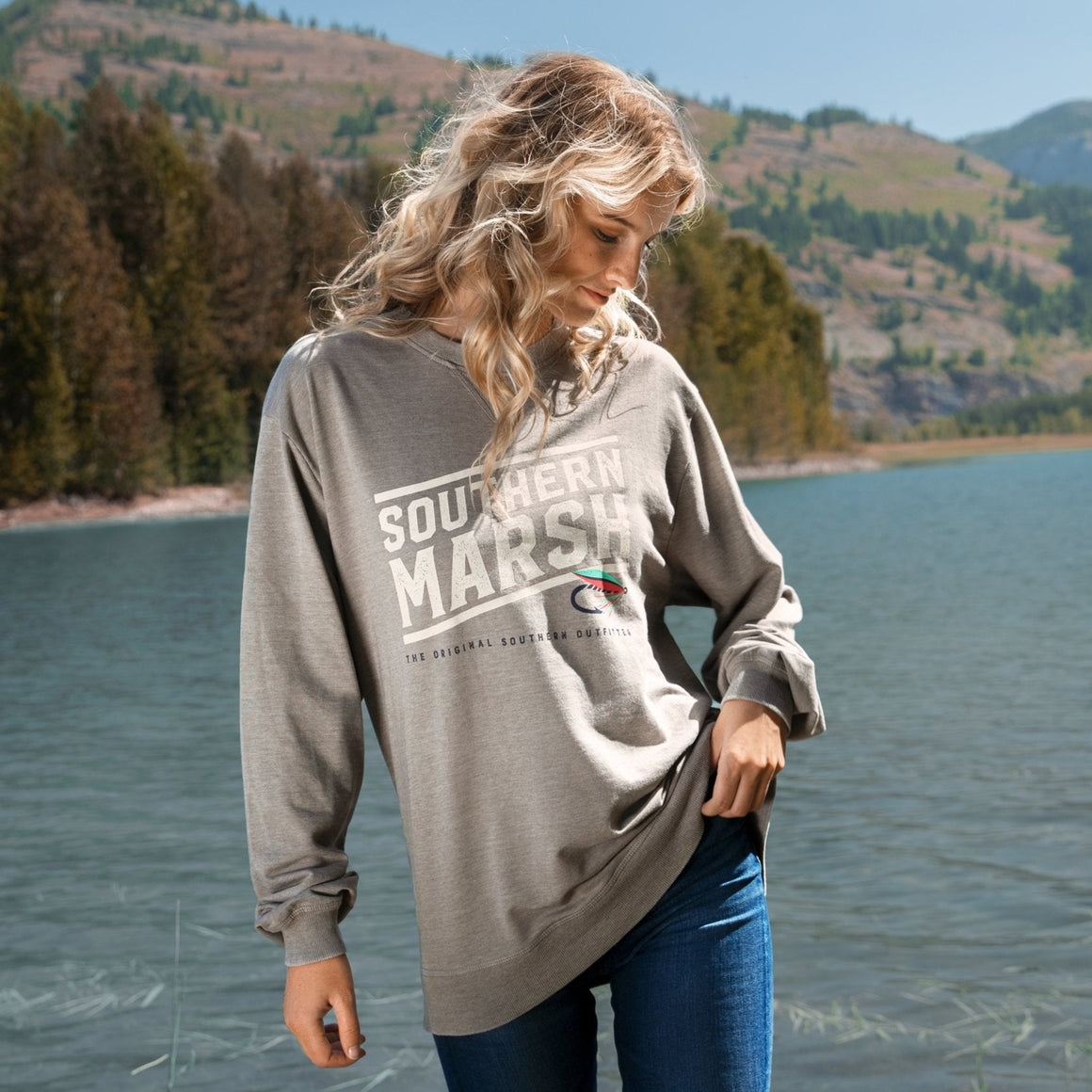 Burnt    Taupe | SEAWASH™ Fly Line Sweatshirt | Lifestyle