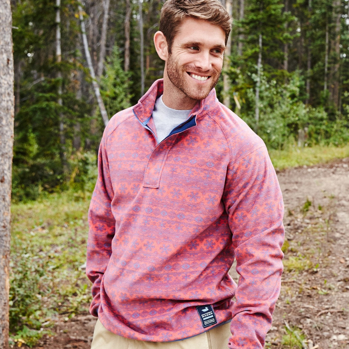 Red and French Blue Flurry | LS