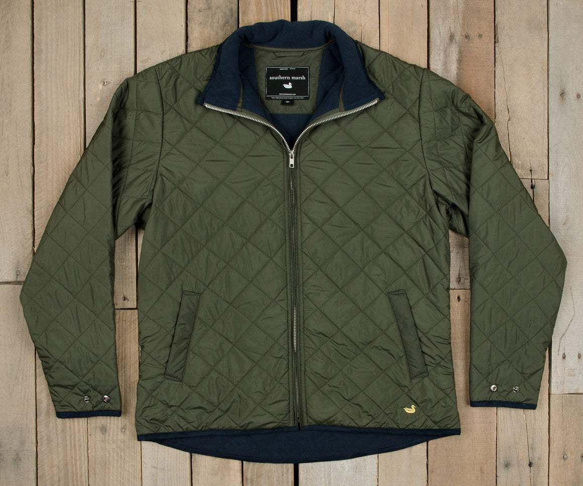 Dark Green Quilt | Marshall Quilted Jacket | Front