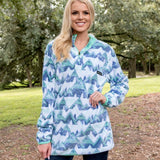 White and Mountain Purple | North Basin Pullover