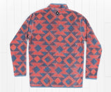 French Blue and Red | Pueblo Aztec Pullover | Back