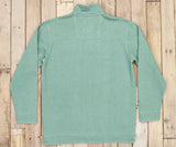 Washed Dark Green Pique | Riley Pique Pullover | Back