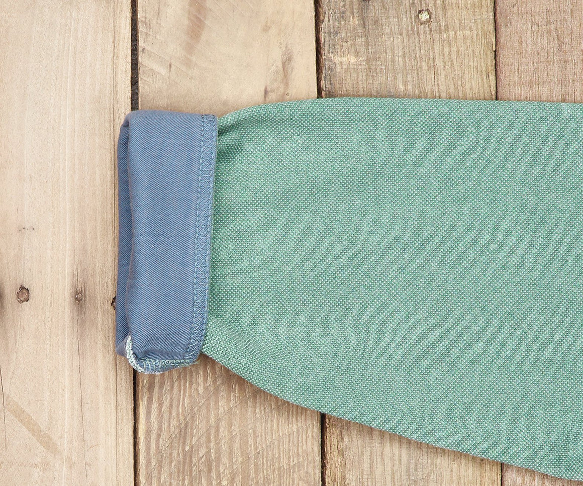 Washed Dark Green Pique | Riley Pique Pullover | Cuff