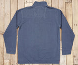 Washed Navy Pique | Riley Pique Pullover | Back