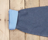 Washed Navy Pique | Riley Pique Pullover | Cuff