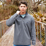Dark Gray | Reeves Pique Pullover | Lifestyle