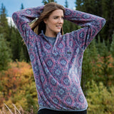 Slate   and   Coral | Santa Fe Aztec Pullover | Front