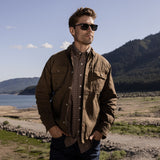 Dark Brown | Kalispell Waxed Canvas Jacket | Lifestyle