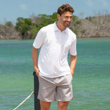 White | Azores Performance Polo | LS