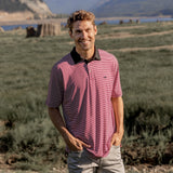Maroon  and  White | Bermuda Performance Polo | Hawthorne | Lifestyle