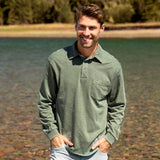 SEAWASH™ Slub Polo | Long Sleeve | Washed Sandstone